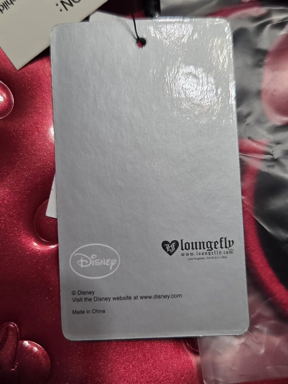 Minnie & Mickey Red Metallic Dome Satchel